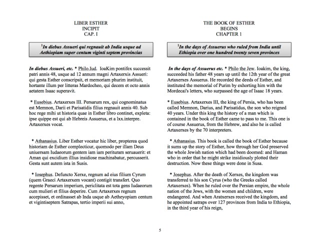 Esther-Glossa Ordinaria (translation)